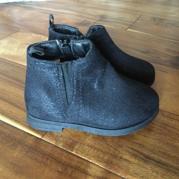 ✔️ Ositos Black Zip Boots Toddler Size 8 - Picture 3 of 5